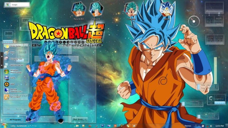 龙珠 孙悟空&卡卡罗特 win7电脑主题