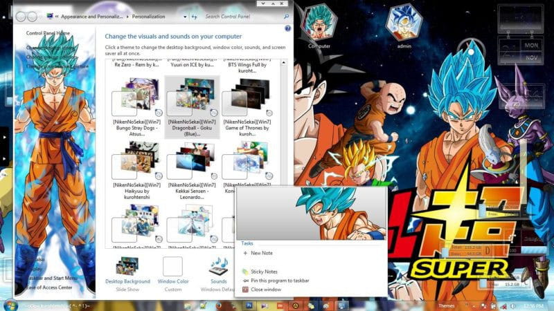 龙珠 孙悟空&卡卡罗特 win7电脑主题