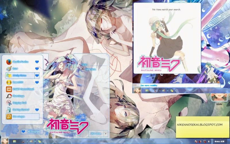 初音未来 Miku v8 win7电脑主题下载