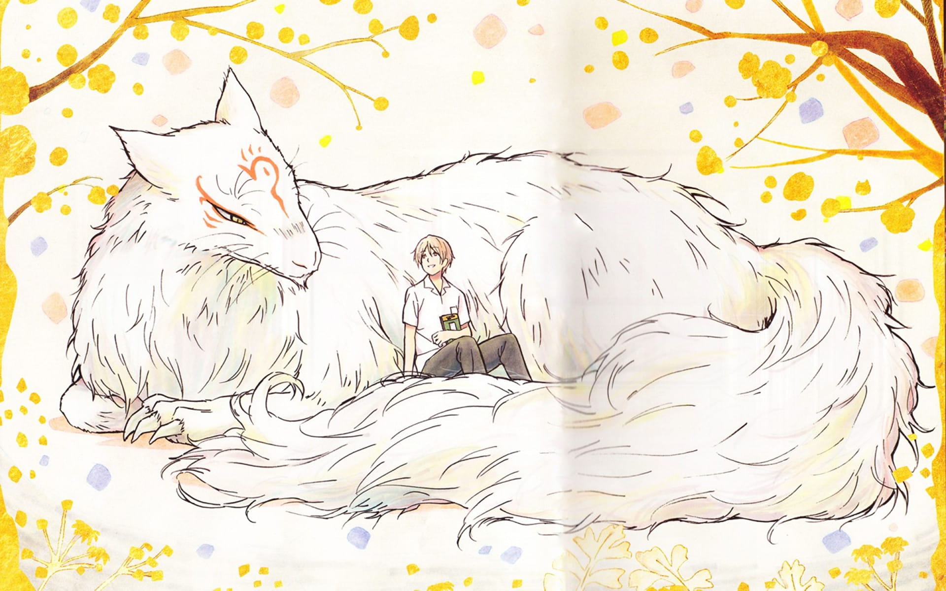 夏目友人帐 猫咪老师可爱桌面壁纸下载