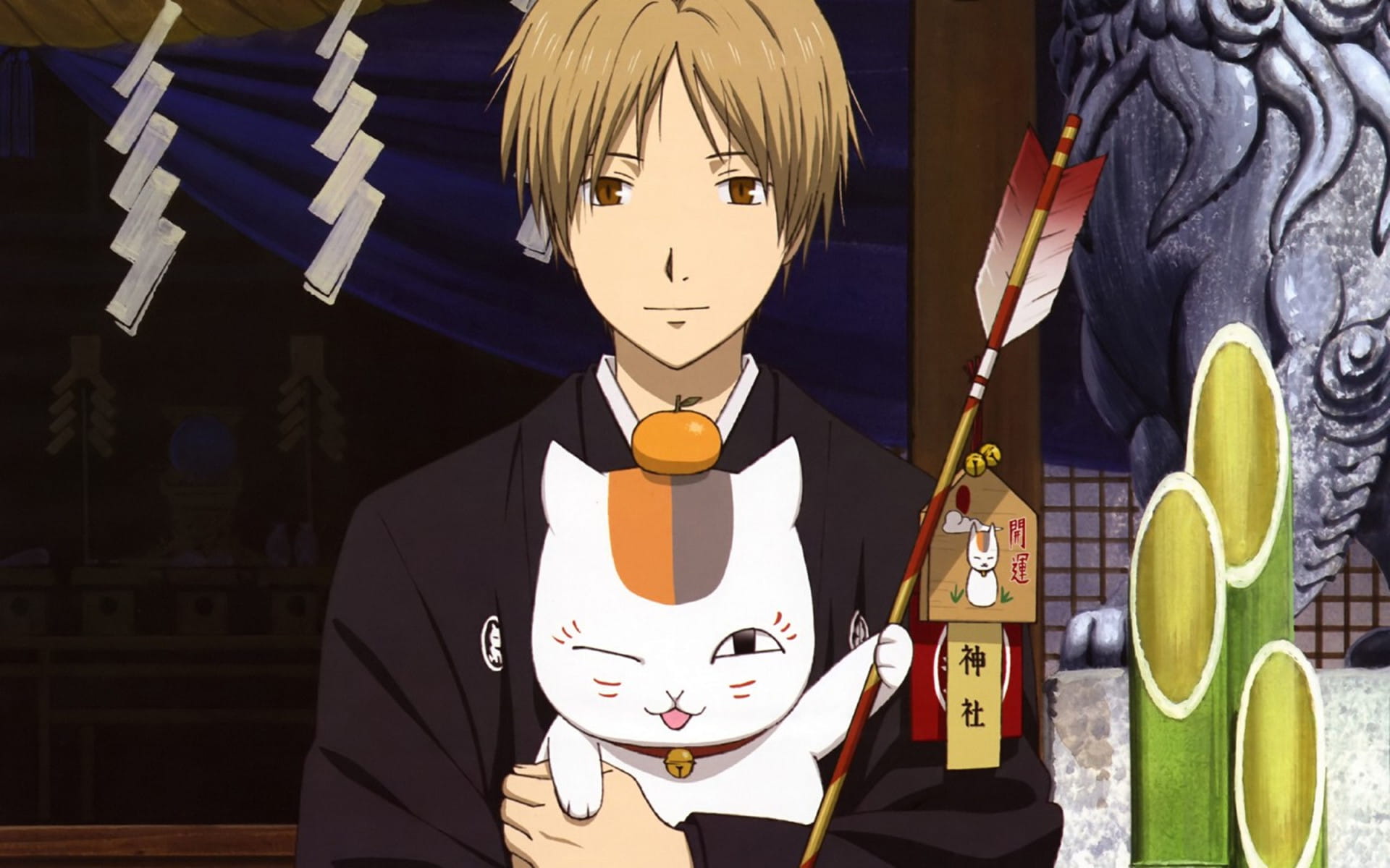 夏目友人帐 猫咪老师可爱桌面壁纸下载