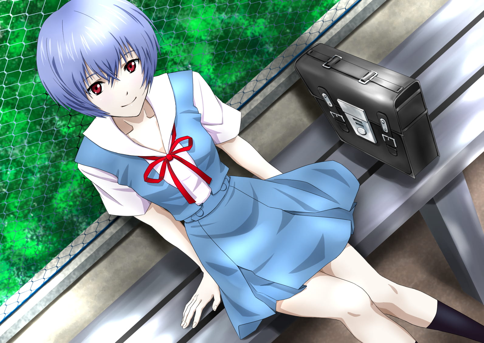 二次元大众女神 绫波丽电脑桌面壁纸下载