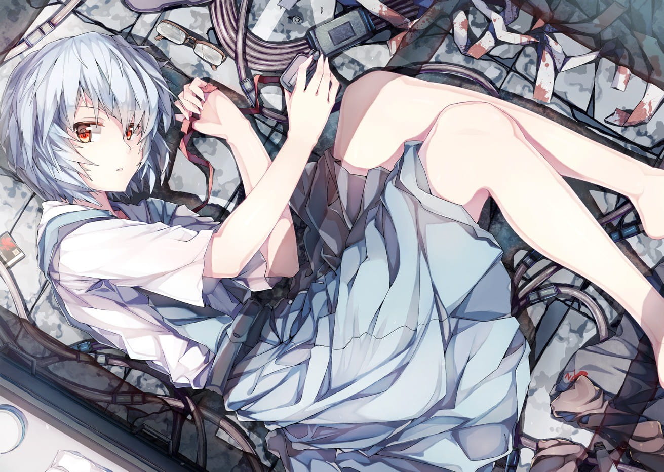 二次元大众女神 绫波丽电脑桌面壁纸下载