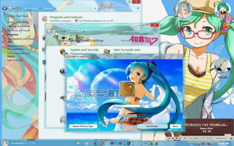 公主殿下初音未来 WIN7主题下载