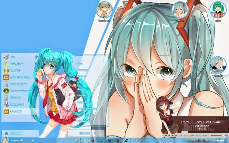 公主殿下初音未来 WIN7主题下载
