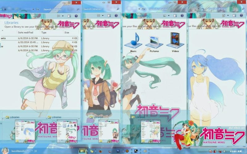 公主殿下初音未来 WIN7主题下载