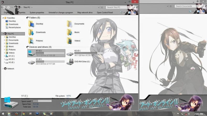 刀剑神域 桐谷和人win8电脑主题下载