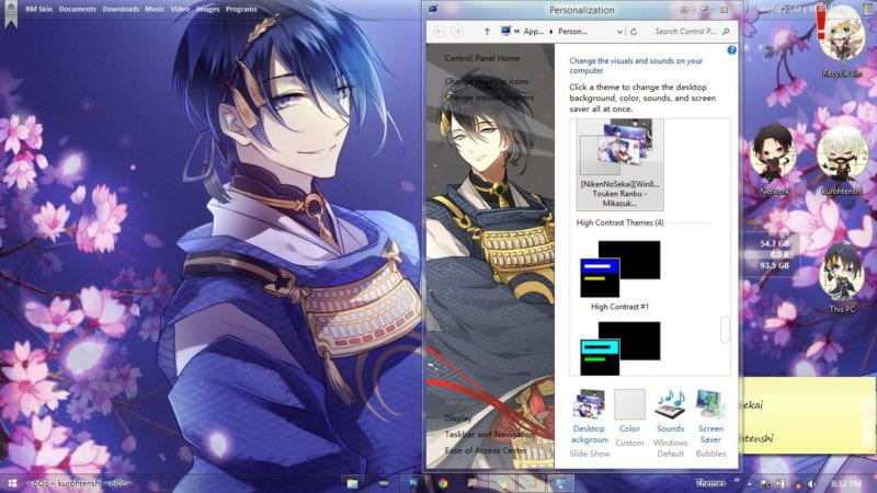 刀剑乱舞win8.1动漫主题下载