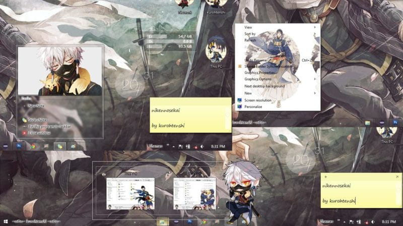 刀剑乱舞win8.1动漫主题下载