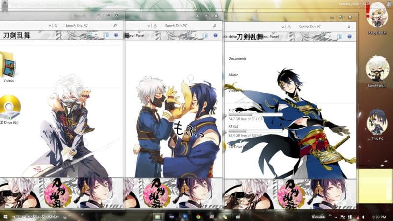 刀剑乱舞win8.1动漫主题下载