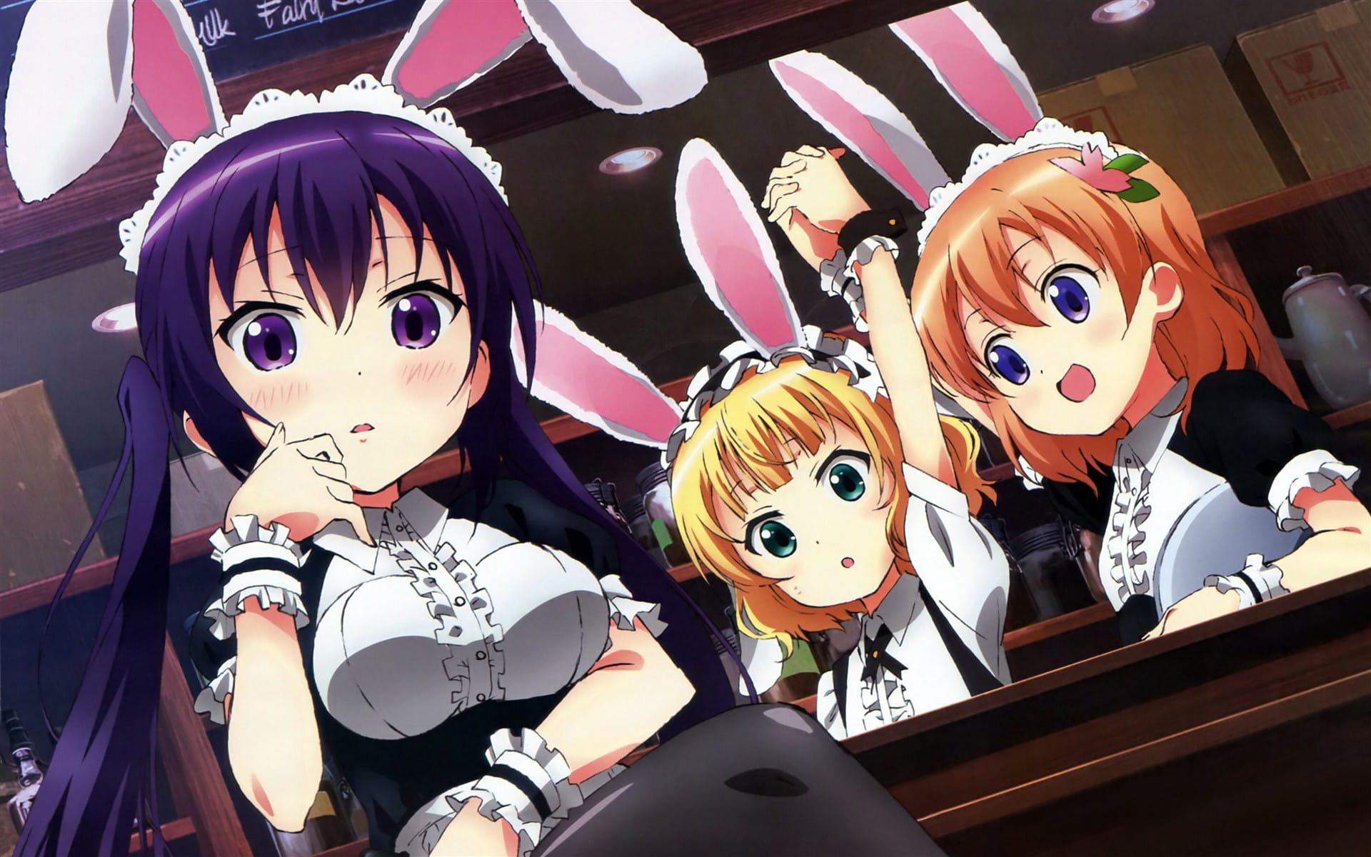 请问您今天要来点兔子吗动漫高清电脑桌面壁纸(1)