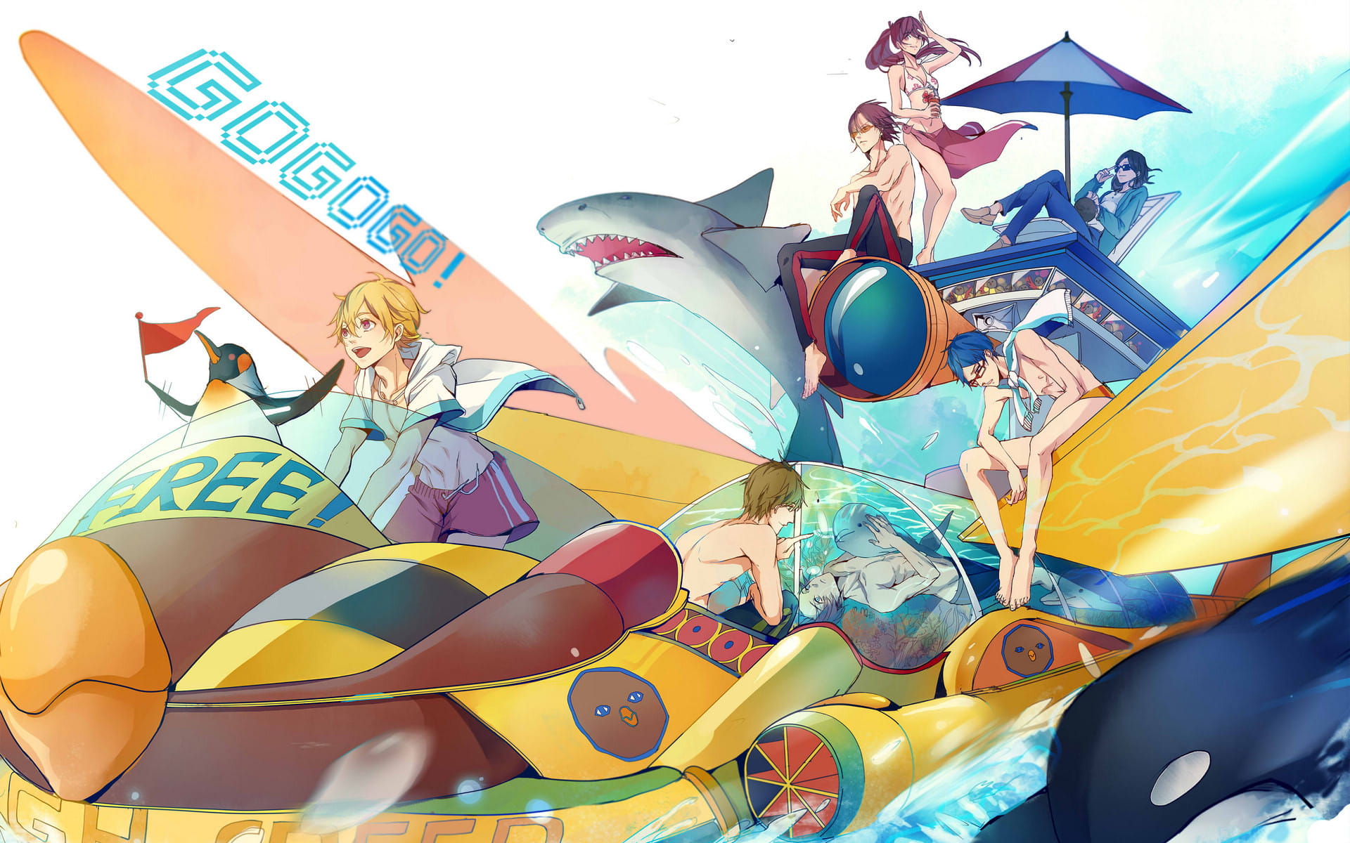 Free男子游泳部高清动漫桌面壁纸(二)(1)