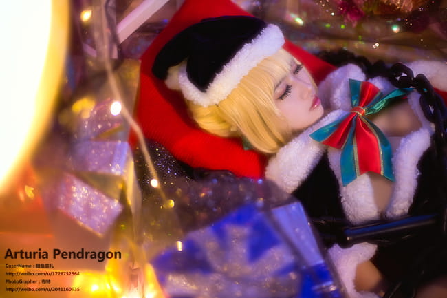 Fate圣诞装黑saber 阿尔托莉雅・潘德拉贡COS