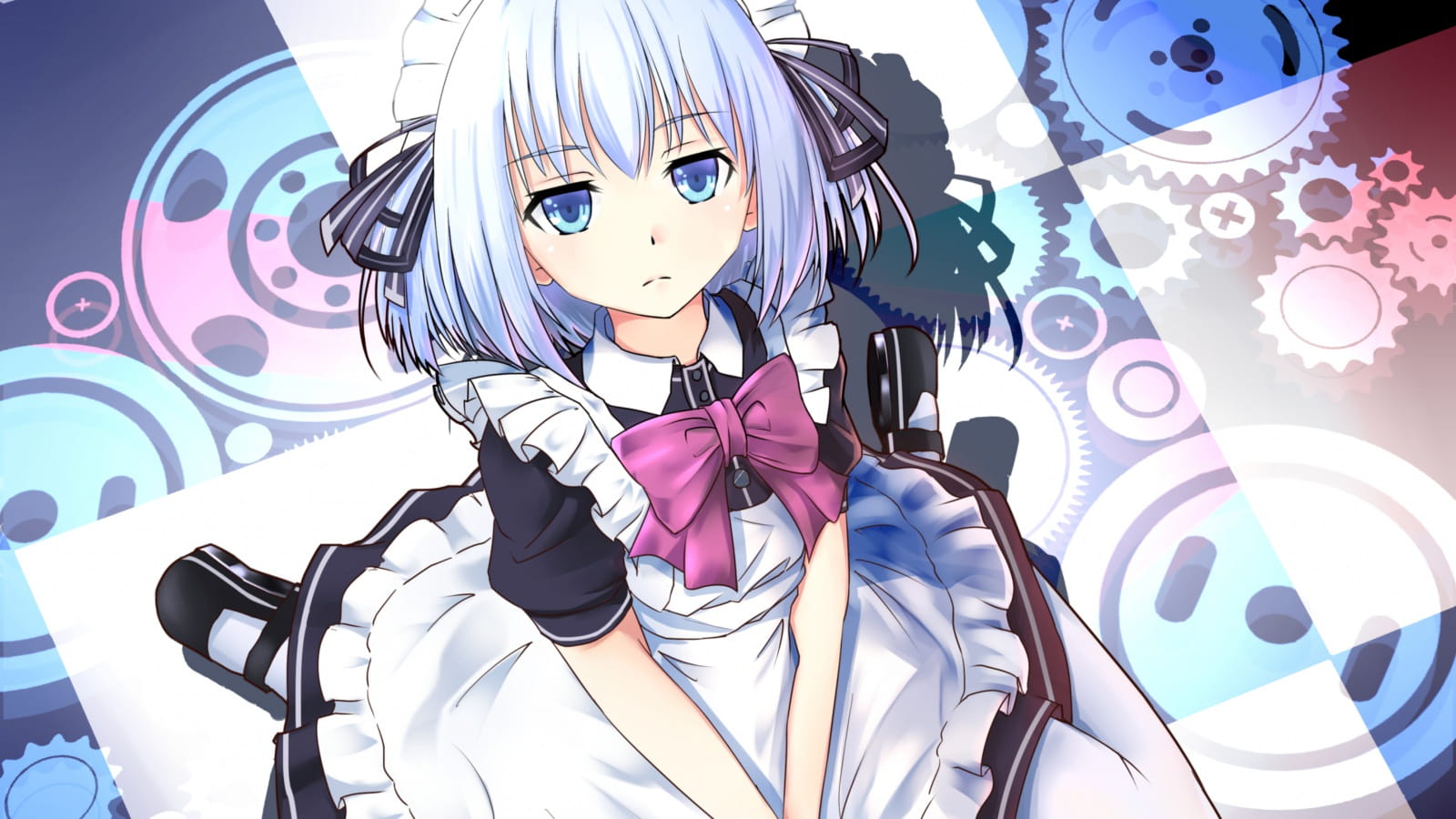 约会大作战 银发少女鸢一折纸电脑壁纸(1)