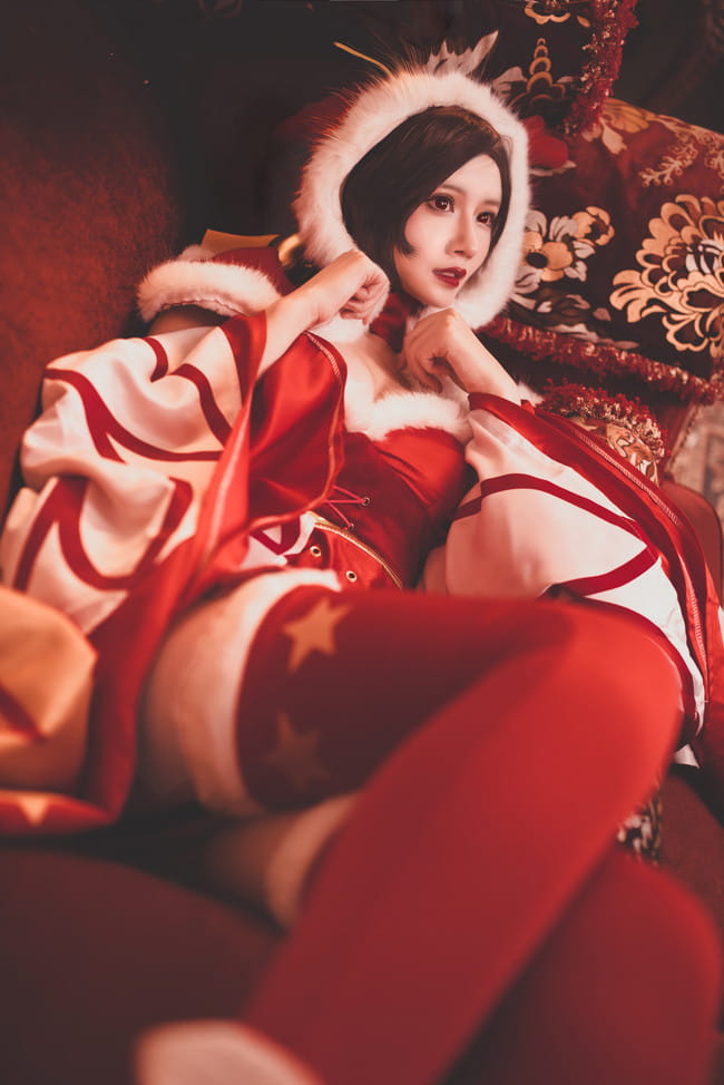 王者荣耀 圣诞恋歌貂蝉cosplay(1)