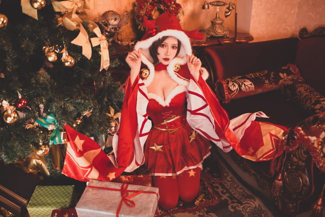 王者荣耀 圣诞恋歌貂蝉cosplay(1)