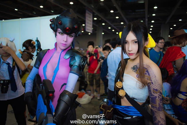 一枪 一个 守望先锋 黑百合cosplay(1)