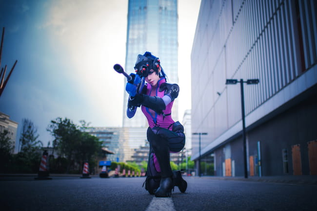 一枪 一个 守望先锋 黑百合cosplay(1)