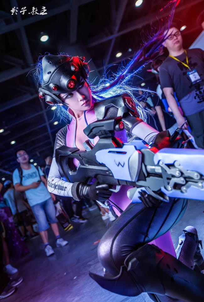 一枪 一个 守望先锋 黑百合cosplay(1)