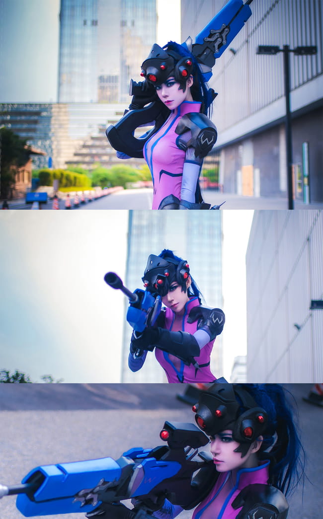 一枪 一个 守望先锋 黑百合cosplay(1)