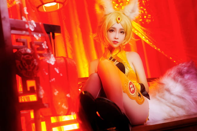 为什么会痛苦 一直微笑就好了 王者荣耀 妲己cosplay(1)
