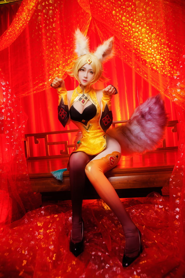 为什么会痛苦 一直微笑就好了 王者荣耀 妲己cosplay(1)