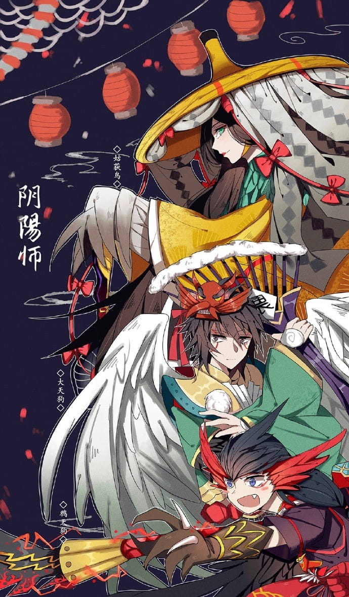 大触觉醒 阴阳师同人手机壁纸插画(1)