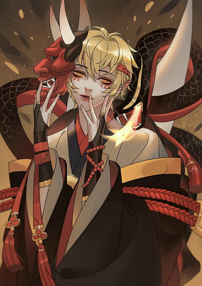 大触觉醒 阴阳师同人手机壁纸插画(1)