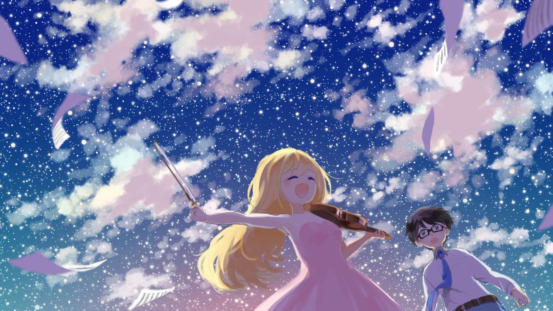 青春励志物语《四月是你的谎言》电脑壁纸下载（一）(1)