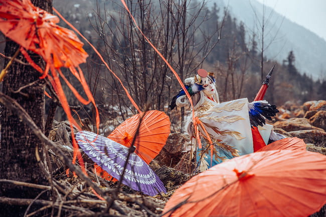 阴阳师手游 姑获鸟 金銮鹤羽皮肤 cosplay(1)