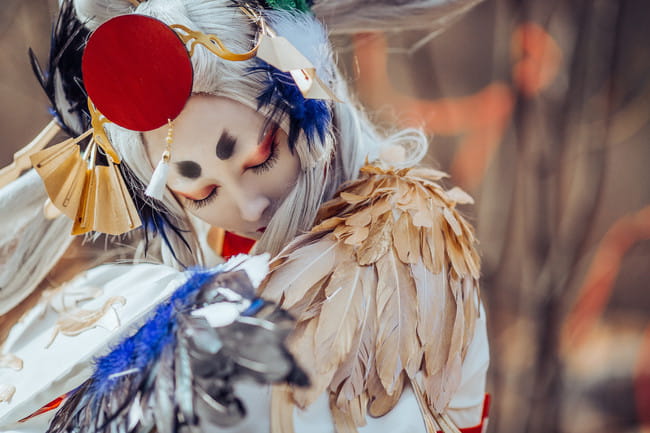 阴阳师手游 姑获鸟 金銮鹤羽皮肤 cosplay(1)