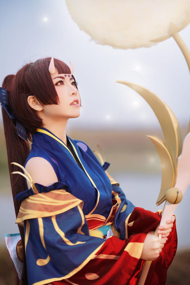 枯れ木に花咲さか 阴阳师手游莹草觉醒cosplay(1)