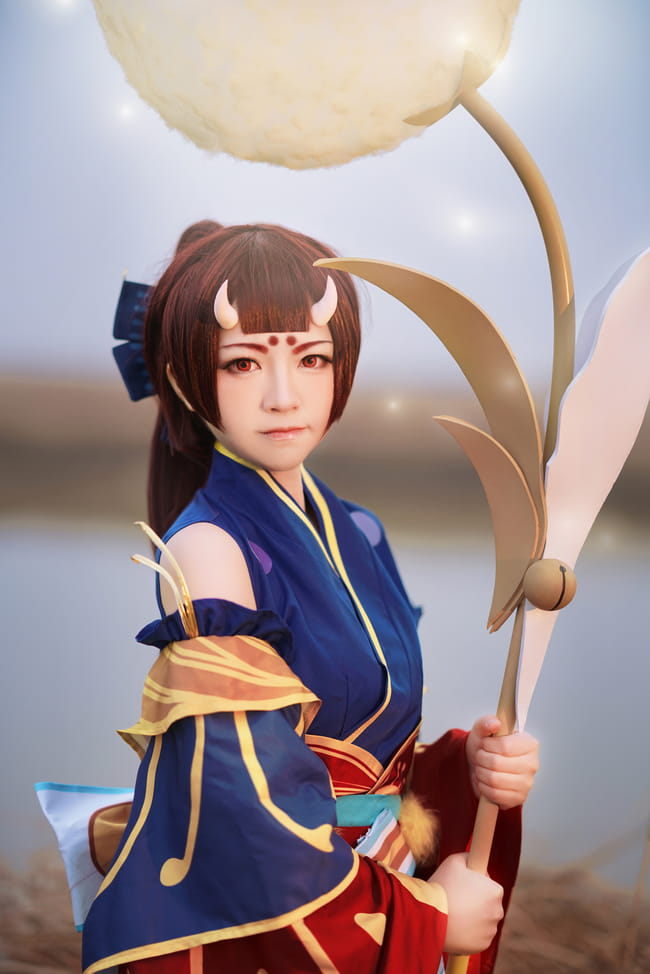 枯れ木に花咲さか 阴阳师手游莹草觉醒cosplay(1)