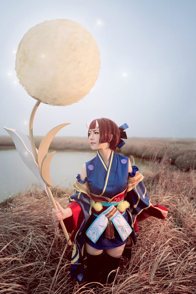 枯れ木に花咲さか 阴阳师手游莹草觉醒cosplay(1)
