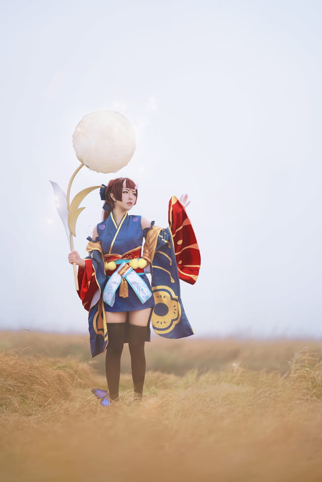 枯れ木に花咲さか 阴阳师手游莹草觉醒cosplay(1)