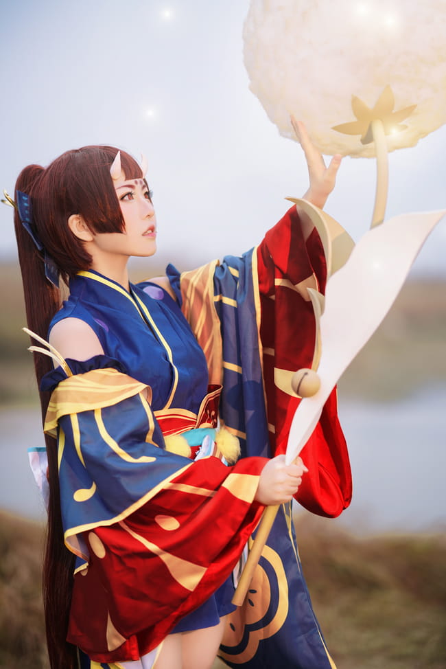 枯れ木に花咲さか 阴阳师手游莹草觉醒cosplay(1)