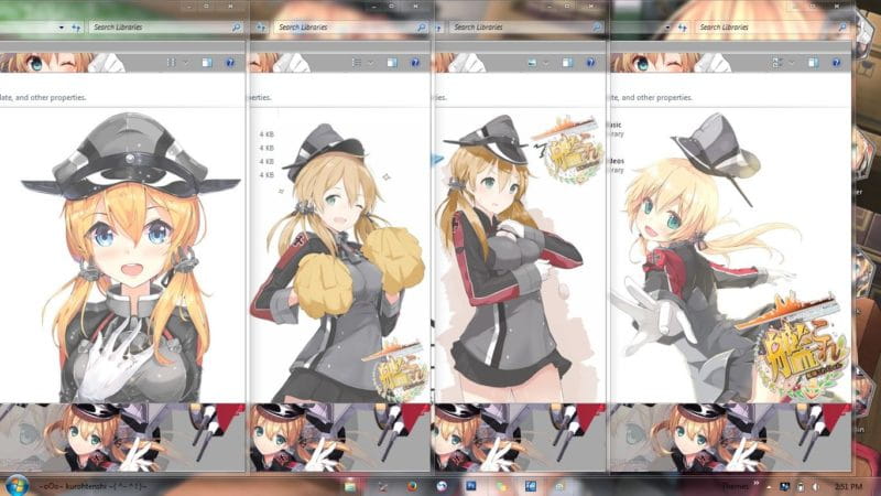 win7主题 舰队收藏 欧根亲王电脑主题下载