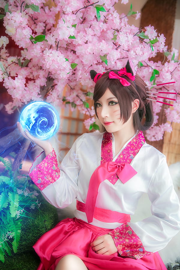 英雄联盟 高丽风情 阿狸 魅惑cosplay(1)