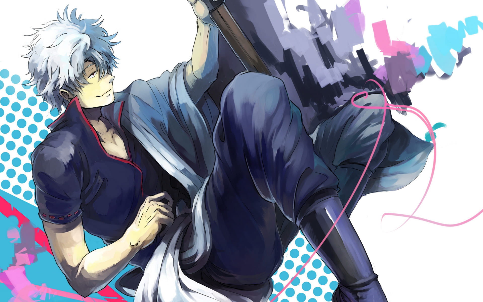 银魂 坂田银时 动漫电脑壁纸第二辑下载(1)