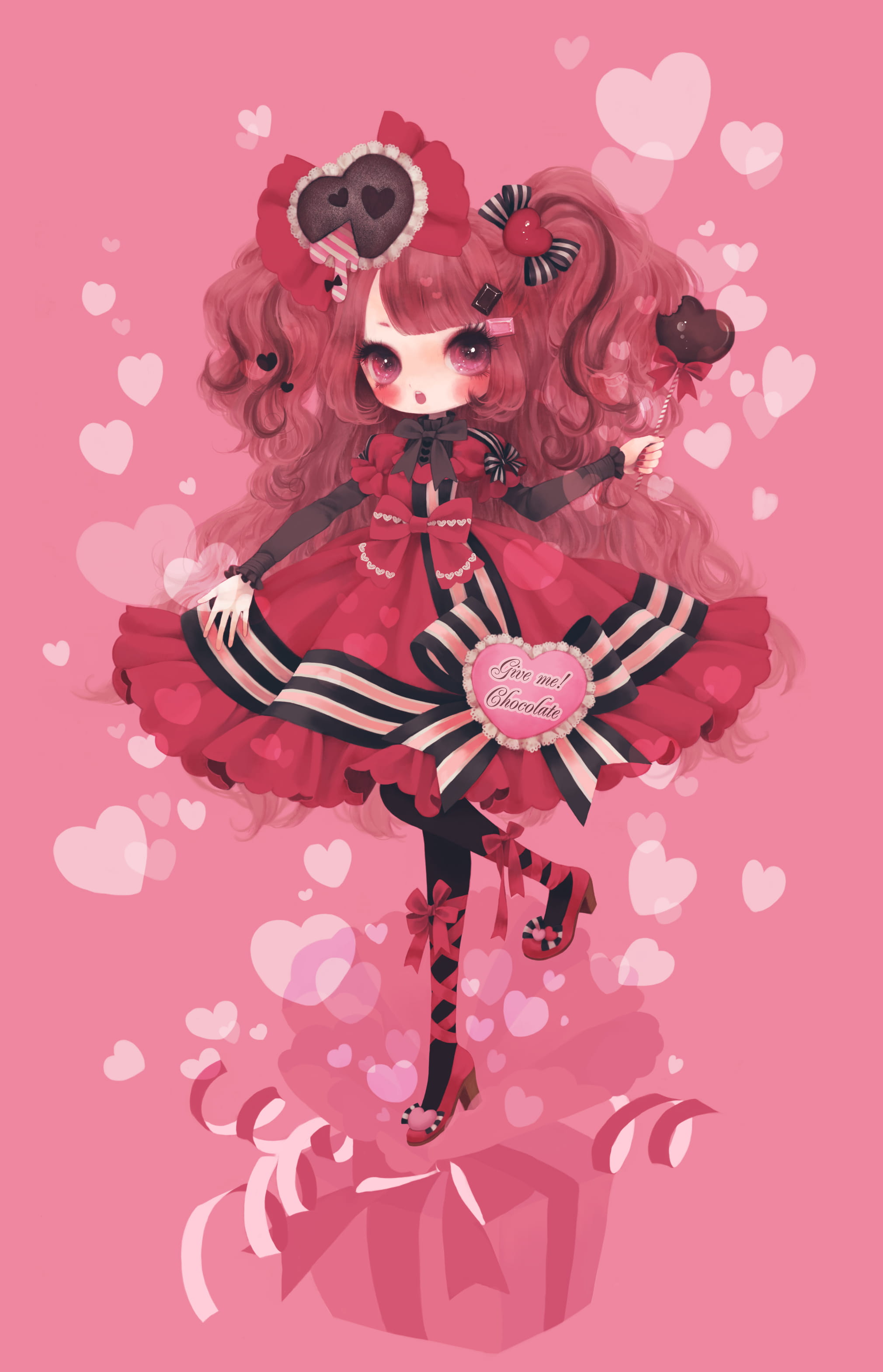 萝莉时间到 萌萝莉插画手机壁纸(1)