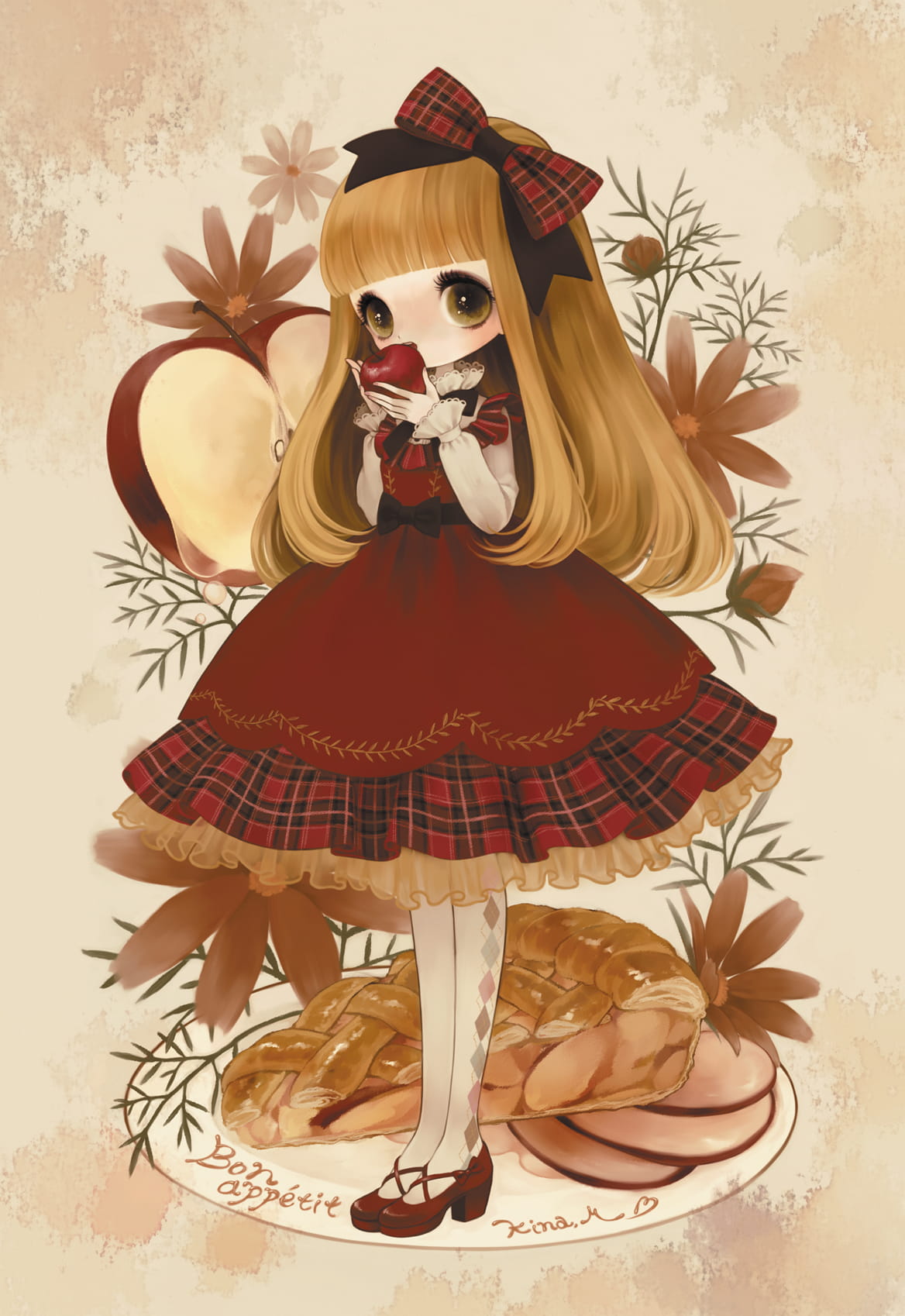 萝莉时间到 萌萝莉插画手机壁纸(1)