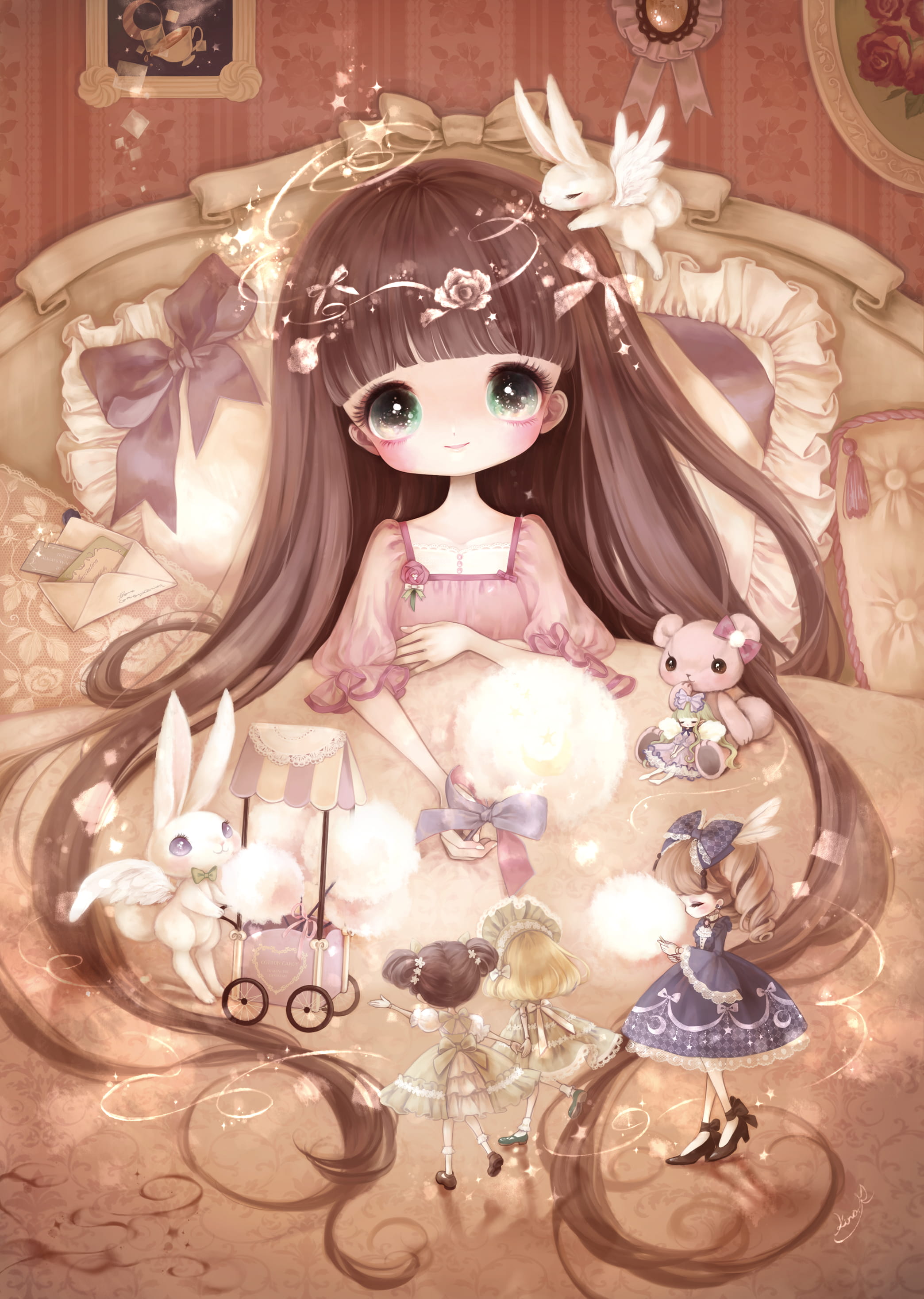 萝莉时间到 萌萝莉插画手机壁纸(1)