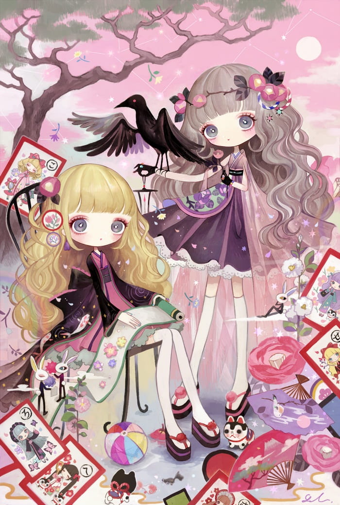 萝莉时间到 萌萝莉插画手机壁纸(1)