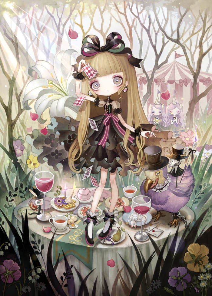 萝莉时间到 萌萝莉插画手机壁纸(1)