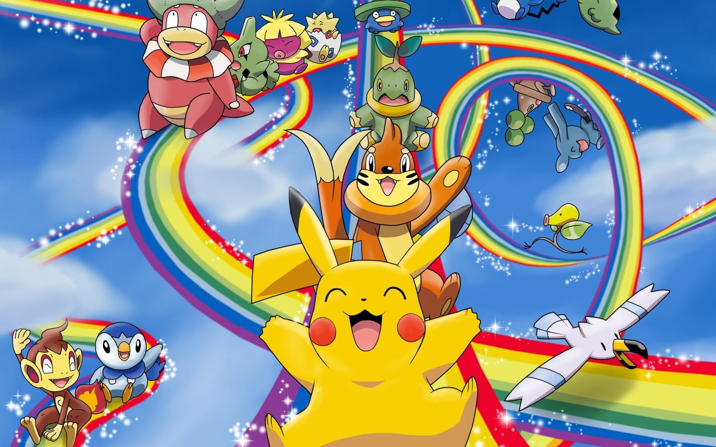 精灵宝可梦 萌萌的皮卡丘电脑壁纸下载(1)