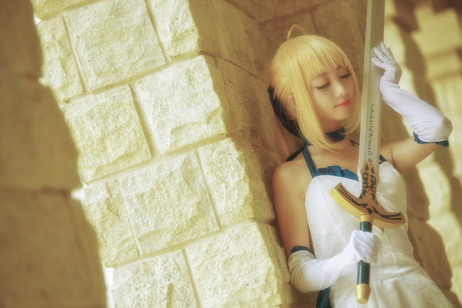 fate/stay Night Saber cosplay(1)
