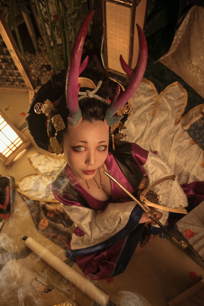 腿控福利 阴阳师阎魔 cosplay