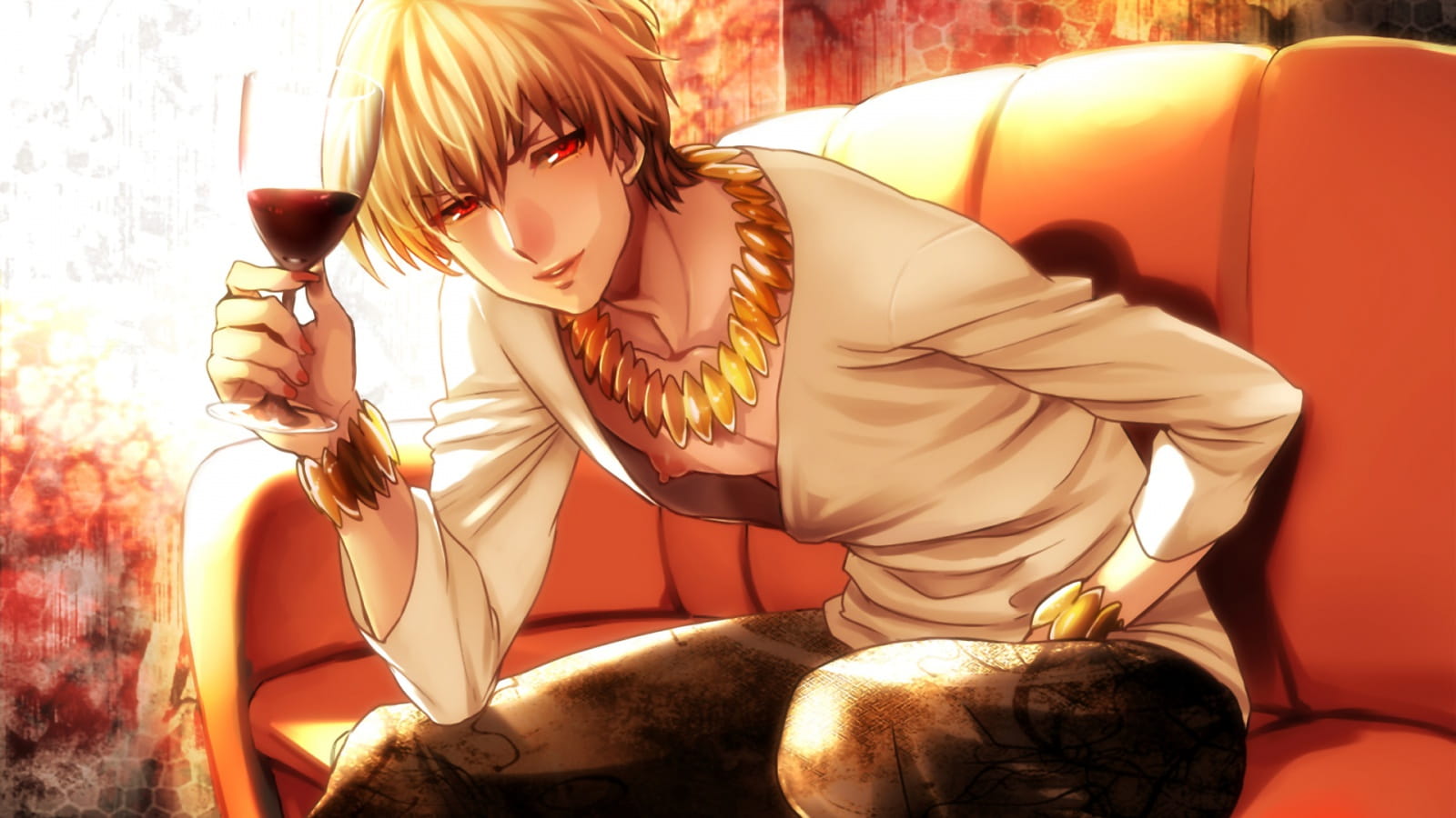 吉尔伽美什 金闪闪电脑壁纸下载(1)