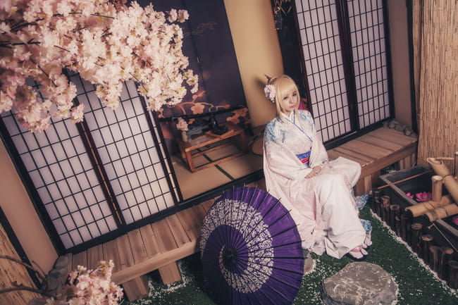 fate/zero saber 和服 cosplay(1)