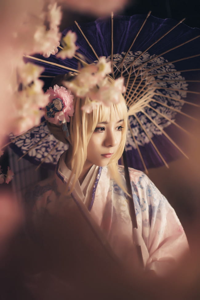 fate/zero saber 和服 cosplay(1)